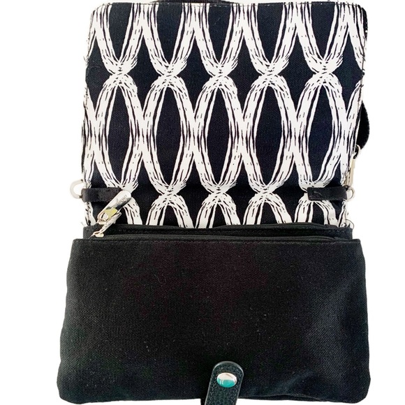 Thirty One Black Links Double Up Crossbody Purse - Picture 4 of 8